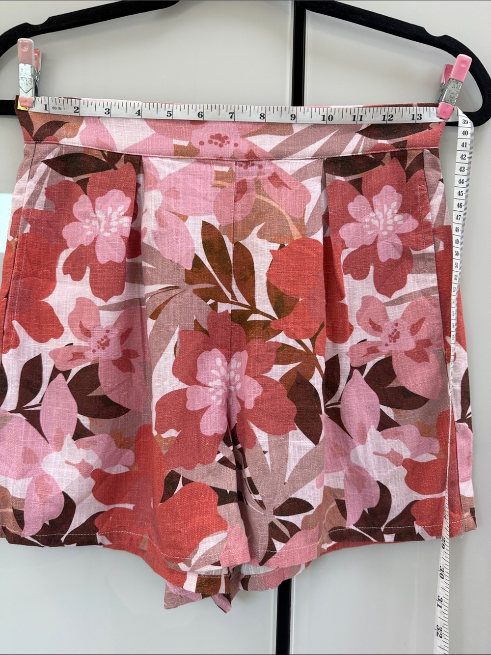 MINKPINK Floral High-Waist Shorts in Pink Multi